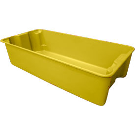 MFG Tray Plexton® Fiberglass Nest & Stack Tote 29-5/8"L x 13-13/16"W x 7"H Yellow 