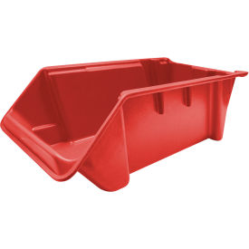 MFG Tray Plexton® SH2411-8 Fiberglass Stack & Nest Hopper Bin 24"L x 11-3/8"W x7-7/8"H Red 