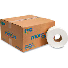 Morcon Tissue Jumbo Bath Tissue Septic Safe 2-Ply White 500 ft 12/Case