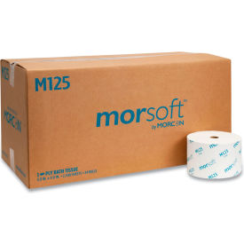 Morcon Tissue Small Core Bath Tissue Septic Safe 1-Ply White 2500 Sheets/Roll 24 Rolls/Case