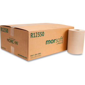 Morcon Tissue Morsoft Universal Roll Towels 8" x 350 ft Brown 12 Rolls/Case 