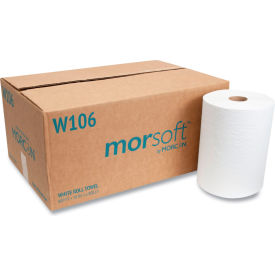 Morcon Tissue 10 Inch Roll Towels 1-Ply 10" x 800 ft White 6 Rolls/Case 