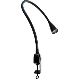 Moffatt Products 94530 Moffatt 18" Long Flexible Arm, 7 Watt LED Task Lamp w/ 2" Opening C-Clamp Base, Black image.