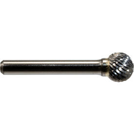 MASTERCUT TOOL CORP SD-1SC-GI Global Industrial Ball Shaped Bur, Single Cut, 2"L x 1/4" Shank Dia. image.