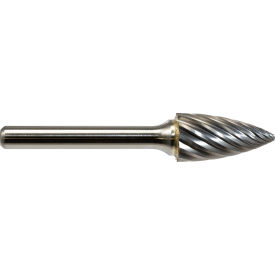 MASTERCUT TOOL CORP SG-1NX-GI Global Industrial Pointed Tree Shaped Bur For Stainless Steel, 2"L x 1/4" Shank Dia. image.