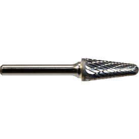 MASTERCUT TOOL CORP SL-1SC-GI Global Industrial Radius Cone Shaped Bur, Single Cut, 2"L x 1/4" Shank Dia. image.