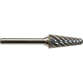 MASTERCUT TOOL CORP SL-2NX-GI Global Industrial Radius Cone Shaped Bur For Stainless Steel, 2-5/8"L x 1/4" Shank Dia. image.