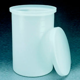 THERMO SCIENTIFIC 11100-0010 Thermo Scientific Nalgene™ Heavy-Duty Cylindrical Tank with Cover, LLDPE, 10 Gallon image.
