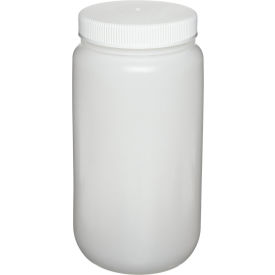 Thermo Scientific 2104-0008 Thermo Scientific Nalgene™ Wide-Mouth Lab Quality HDPE Bottles with Closure, 250mL, Case of 72 image.