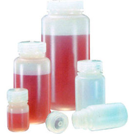 THERMO SCIENTIFIC 2189-0016 Thermo Scientific Nalgene™ Wide-Mouth HDPE Economy Bottles with Closure, 500mL, Case of 48 image.