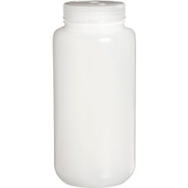 Thermo Scientific 2189-0032 Thermo Scientific Nalgene™ Wide-Mouth HDPE Economy Bottles with Closure, 1L, Case of 24 image.