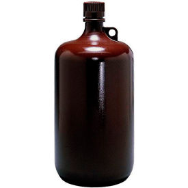 Thermo Scientific 2204-0010 Thermo Scientific Nalgene™ Large Narrow-Mouth Amber Bottles, 4 Liter, Case of 6 image.