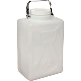 Thermo Scientific 2211-0020 Thermo Scientific Nalgene™ Rectangular HDPE Carboy with Steel Handle, 9 Liter, Case of 6 image.