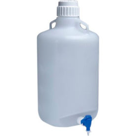 Thermo Scientific 2318-0065 Thermo Scientific Nalgene™ Round LDPE Carboy with Spigot, 25 Liter, 1 Each image.