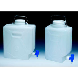 Thermo Scientific 2320-0050 Thermo Scientific Nalgene™ Rectangular HDPE Carboy with Spigot, 20 Liter, Case of 4 image.