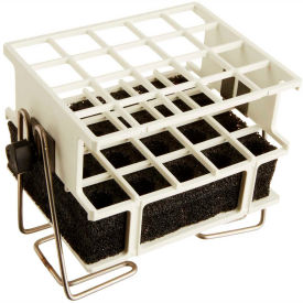 Thermo Scientific 30185 Thermo Scientific Half-Size Test Tube Rack Clamp, For 17-20mm Tubes, 4 x 5 Array, White image.