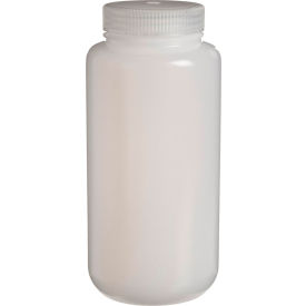 Thermo Scientific 332189-0032 Thermo Scientific Nalgene™ Wide-Mouth HDPE Economy Bottles, Bulk Pack, 1L, Case of 50 image.