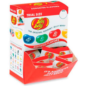 Marjack JLL72512 Jelly Belly Trial Size Gourmet Jelly Bean, Assorted Flavors, .35 oz., 80/Box image.