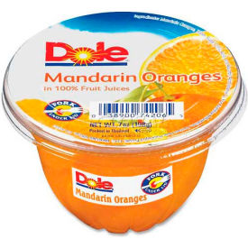 Marjack DFC74206011 Dole® Fruit Cups, Mandarin Orange, 7 oz, 12/Carton image.