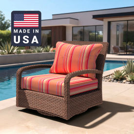 California Umbrella Deep Seat Cushion Rectangular Memory Foam CoreSunbrella Dolce Mango Fabric 