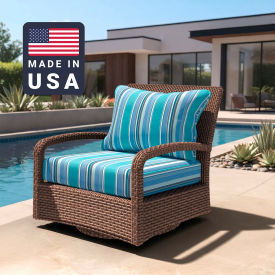 Deep Seat Cushion, Rectangular Memory Foam Core, Sunbrella Dolce Oasis Fabric view 2