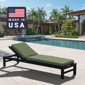 California Umbrella Chaise Lounge Cushion Rectangular Memory Foam Core Sunbrella Spa Fabric 
