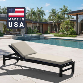 California Umbrella Chaise Lounge Cushion Rectangular Memory Foam Core Sunbrella Canvas Fabric 