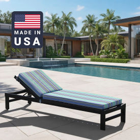 Chaise Lounge Cushion, Memory Foam Core, Sunbrella Dolce Oasis Fabric view 2