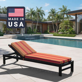 California Umbrella Chaise Lounge Cushion Memory Foam Core Sunbrella Astoria Sunset Fabric 