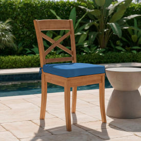 California Umbrella Seat Pad Cushion Foam Filled Olefin Capri Fabric Set of 2 