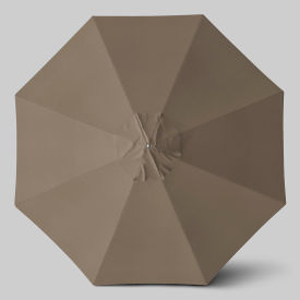 California Umbrella Newport 11 Patio Umbrella Silver Anodized Pole Sunbrella Taupe 