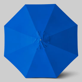 California Umbrella Newport 11 Patio Umbrella Teak Simulation Pole Sunbrella Pacific Blue 