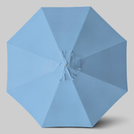 California Umbrella Newport 11 Patio Umbrella Teak Simulation Pole Sunbrella Air Blue 