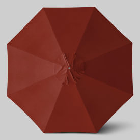 Newport 11' Patio Umbrella, Matte White Pole, Sunbrella Terracotta view 2