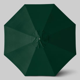 California Umbrella Newport 11 Patio Umbrella Matte White Pole Sunbrella Forest Green 