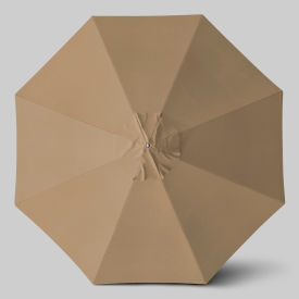 Newport 11' Patio Umbrella, Matte White Pole, Sunbrella Heather Beige view 2