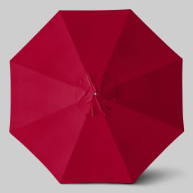 California Umbrella Newport 11 Patio Umbrella Black Pole Sunbrella Jockey Red 