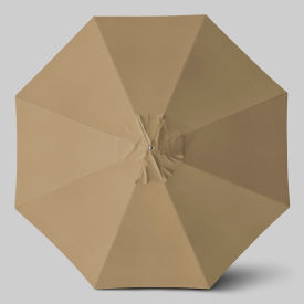 Newport 11' Patio Umbrella, Black Pole, Sunbrella Linen Sesame view 2