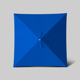 California Umbrella Newport 6 x 6 Patio Umbrella Matte White Pole Sunbrella Pacific Blue 