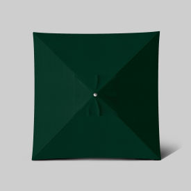 California Umbrella Newport 6 x 6 Patio Umbrella Matte White Pole Sunbrella Forest Green 