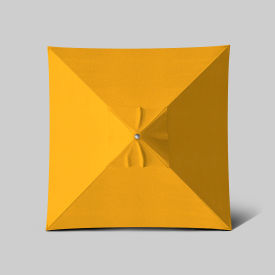 California Umbrella Newport 6 x 6 Patio Umbrella Matte White Pole Sunbrella Sunflower Yellow 