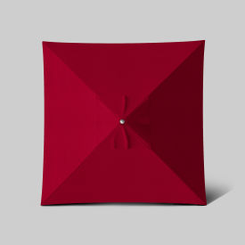 California Umbrella Newport 6 x 6 Patio Umbrella Ashwood Simulation Pole Sunbrella Jockey Red 
