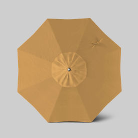 California Umbrella Newport 7.5 Patio Umbrella Teak Simulation Pole Sunbrella Wheat 