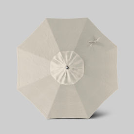 California Umbrella Newport 7.5 Patio Umbrella Teak Simulation Pole Sunbrella Canvas 