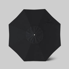 California Umbrella Newport 7.5 Patio Umbrella Matte White Pole Sunbrella Black 