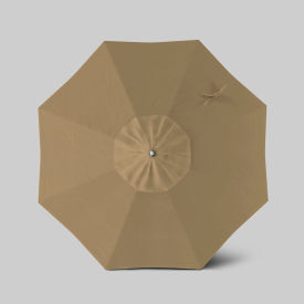 Newport 7-1/2' Patio Umbrella, Matte White Pole, Sunbrella Linen Sesame view 2
