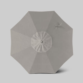 California Umbrella Newport 7.5 Patio Umbrella Ashwood Simulation Pole Sunbrella Granite 