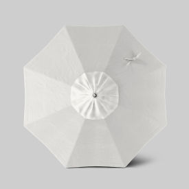 California Umbrella Newport 7.5 Patio Umbrella Ashwood Simulation Pole Sunbrella Natural 
