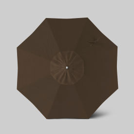 California Umbrella Newport 7.5 Patio Umbrella Ashwood Simulation Pole Sunbrella Cocoa 