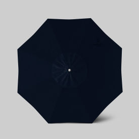 California Umbrella Newport 7.5 Patio Umbrella Ashwood Simulation Pole Sunbrella Navy Blue 